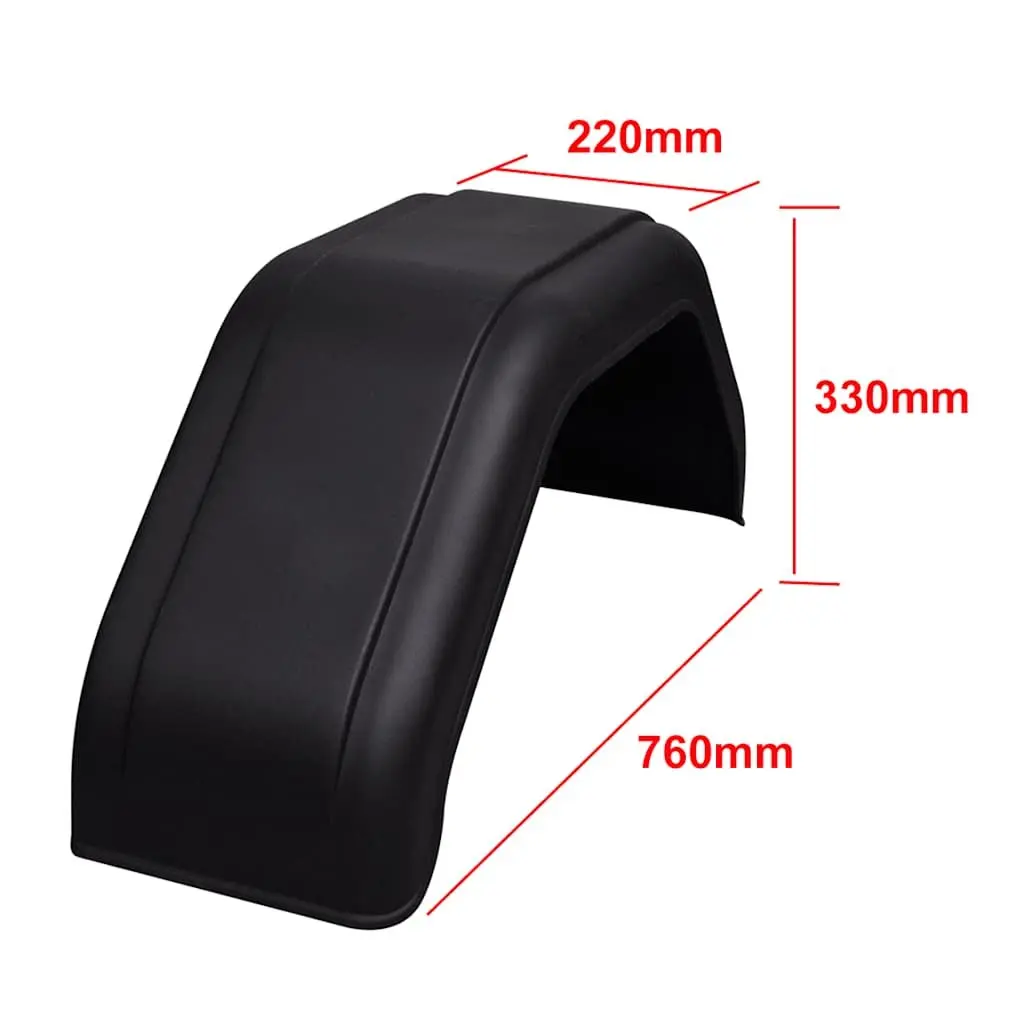 Mudguard Fender Black 220 x 760 mm Corrosion Resistant Impact Resistant
