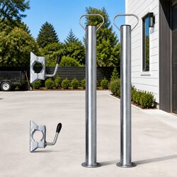 Compact Support Tubes and Clamps for Jockey Wheels