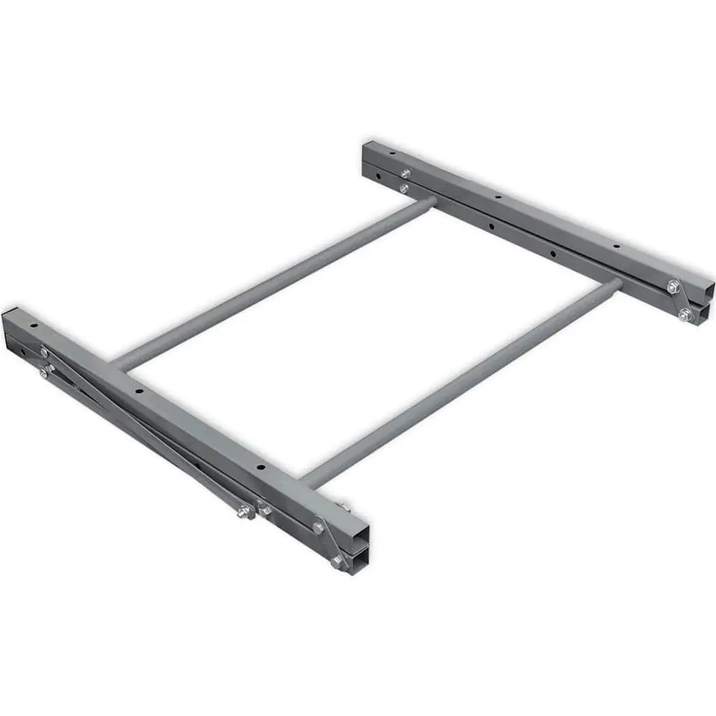 Foldable Tyre Rack Red Adjustable 81-122cm Wall Mounted Steel Storage