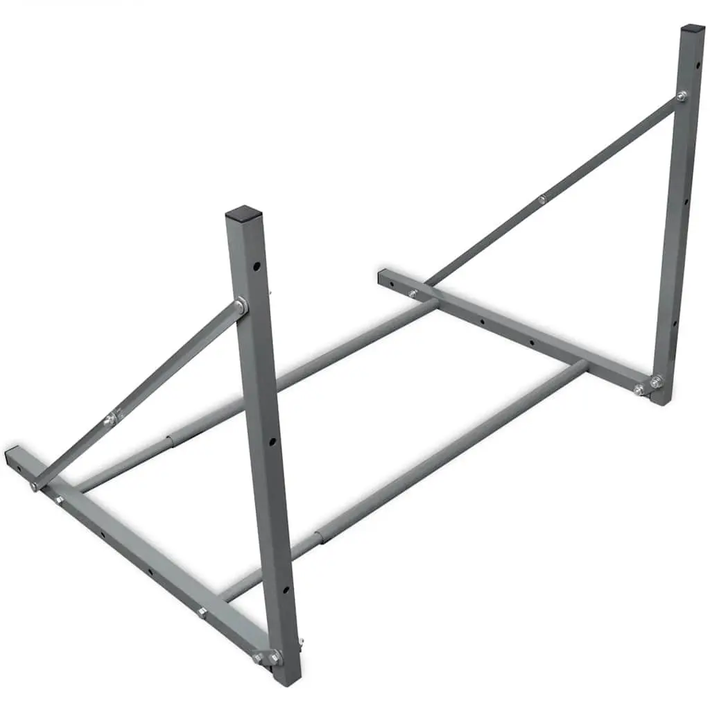 Foldable Tyre Rack Red Adjustable 81-122cm Wall Mounted Steel Storage