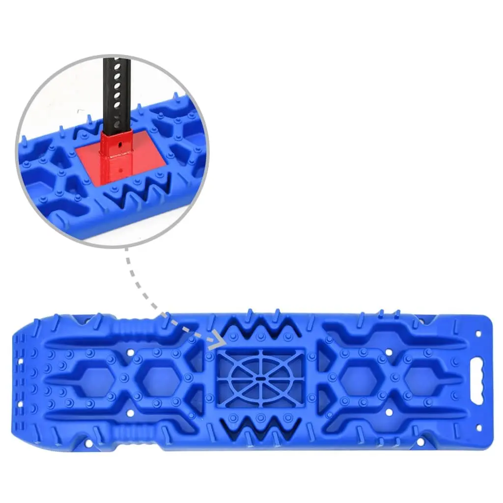 Traction Boards Blue 2 Piece Durable Reinforced Nylon Recovery Tracks Off-Road Vehicle Wheel Grip