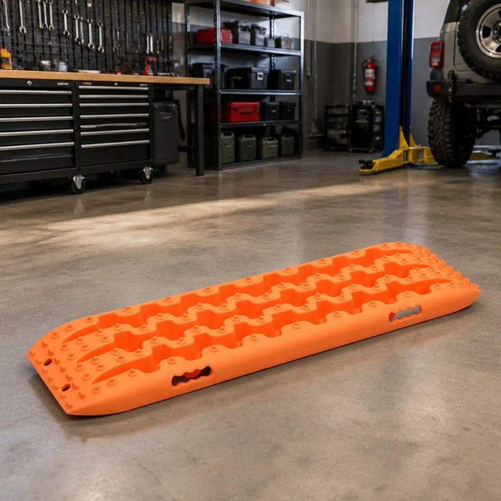 Traction Boards Orange 2 Pieces Reinforced Nylon Off-Road Recovery Vehicle Track