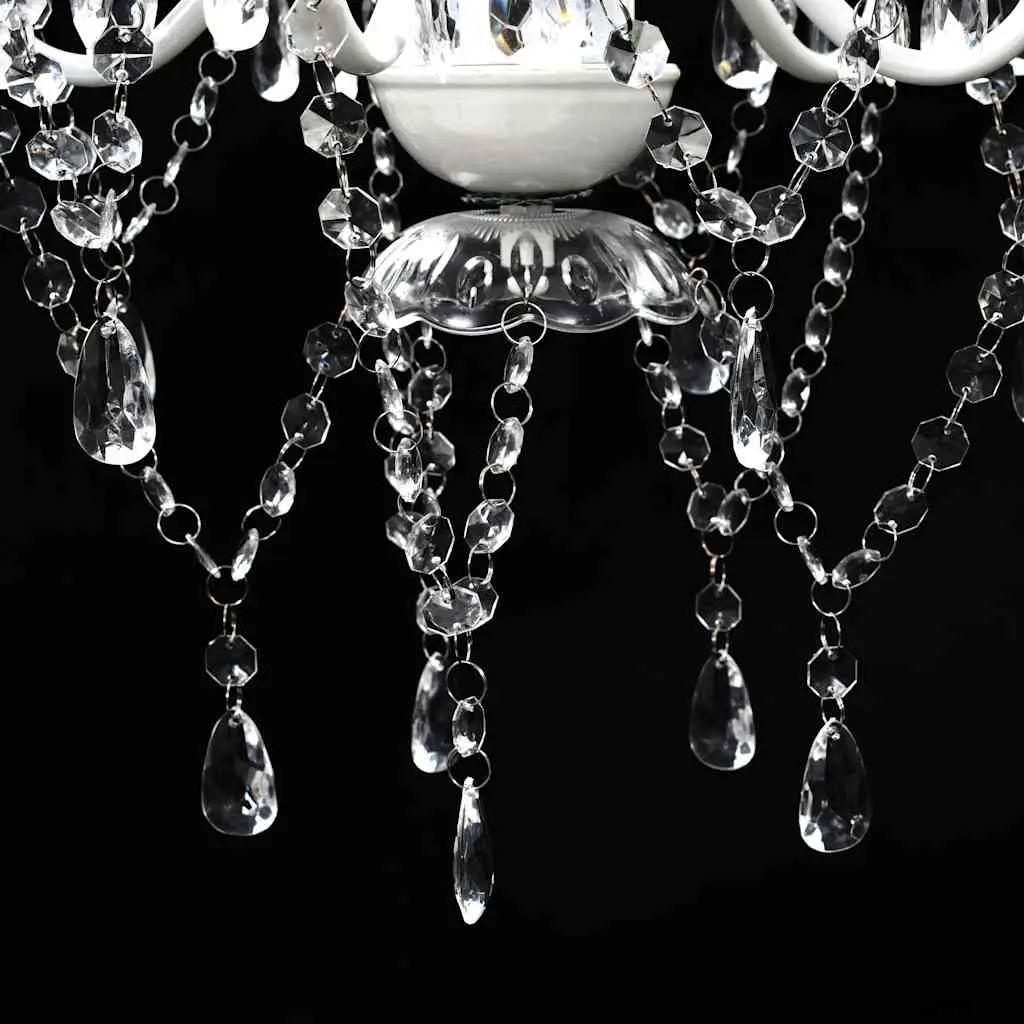 Ceiling Chandelier 5 Bulbs Transparent Crystal Glass Living Room Bedroom Dining