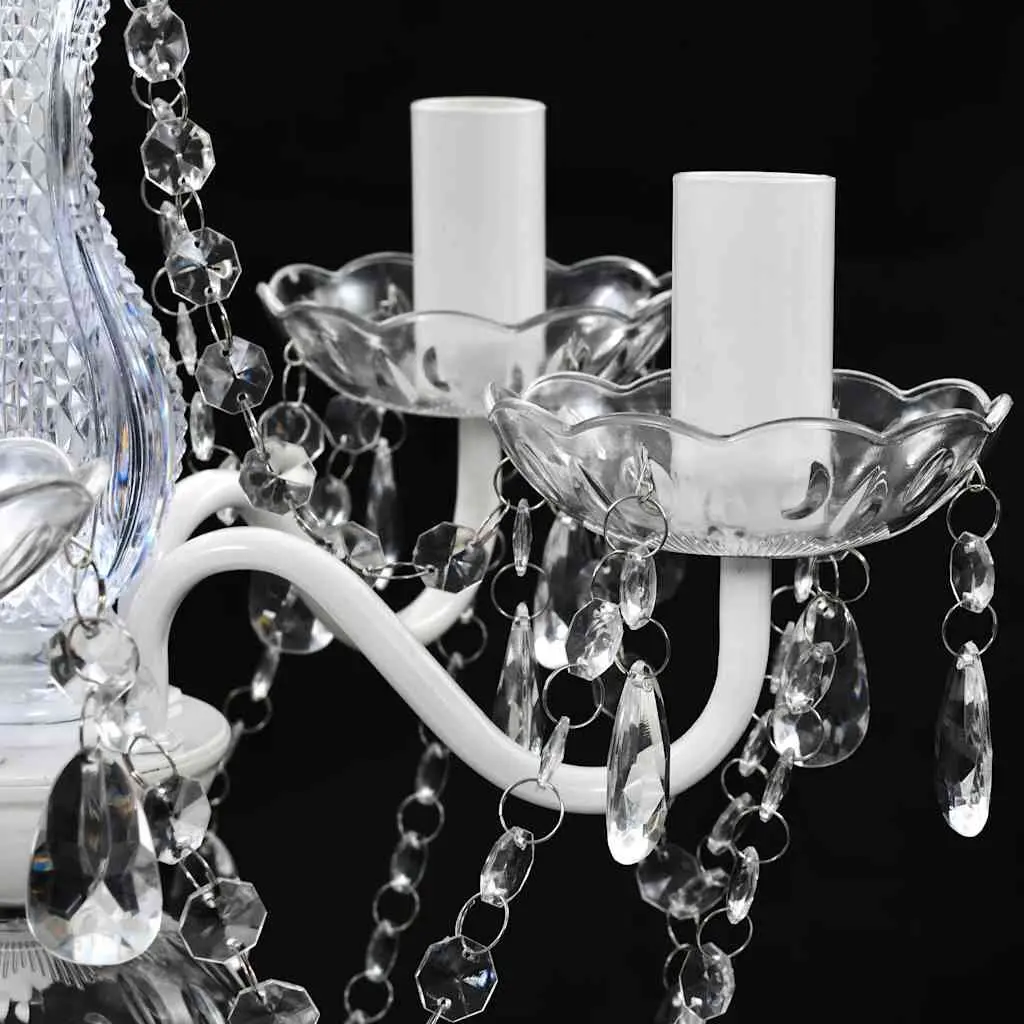 Ceiling Chandelier 5 Bulbs Transparent Crystal Glass Living Room Bedroom Dining