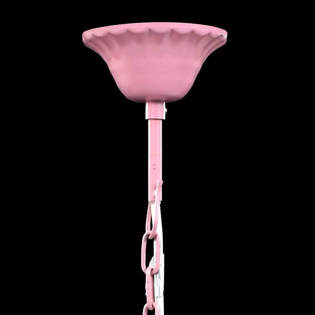 Crystal Ceiling Light Chandelier 5 Bulbs Pink Living Room Bedroom Dining Fixture