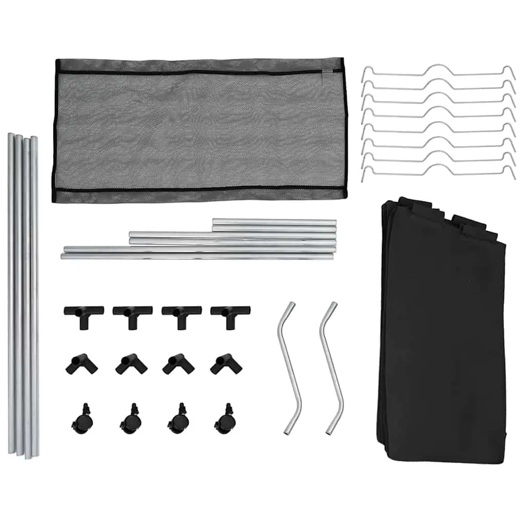 Laundry Sorter Black Grey 4 Bags Rolling Cart Trolley Hamper