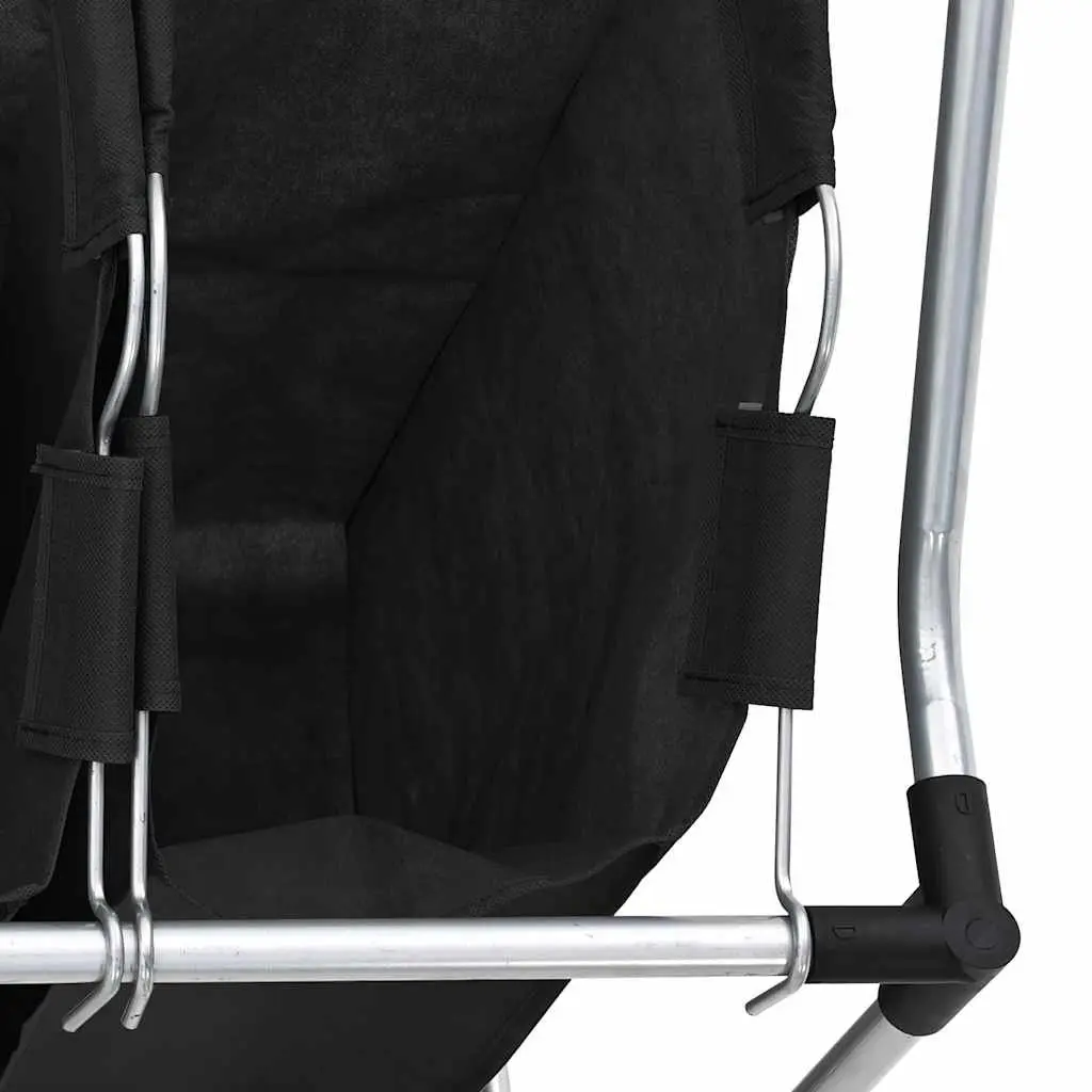 Laundry Sorter Black Grey 4 Bags Rolling Cart Trolley Hamper
