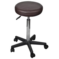 Brown Adjustable Office Stool: Style Meets Function
