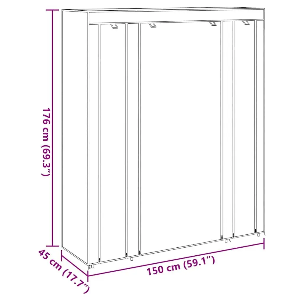 Portable Wardrobe with Storage Solutions
