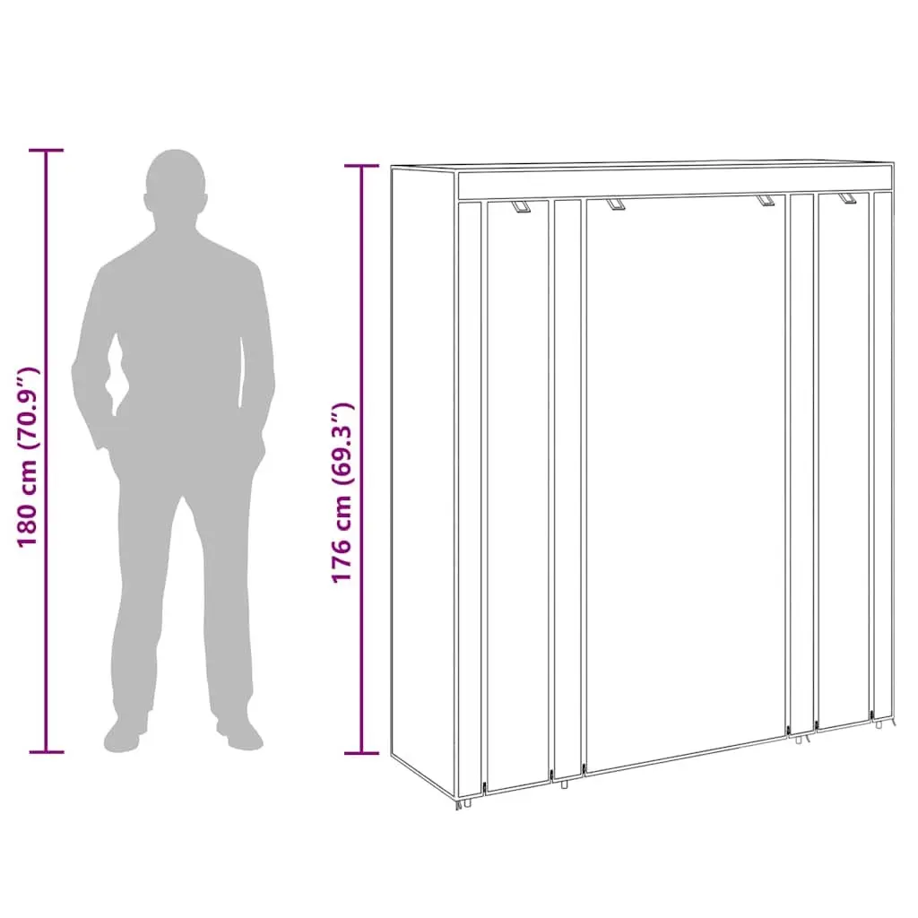 Portable Wardrobe with Storage Solutions