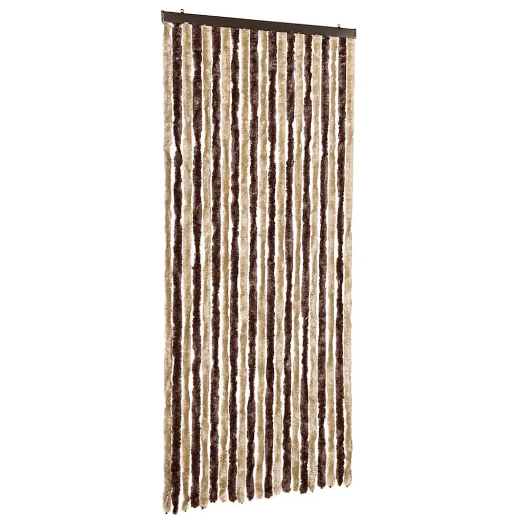 Insect Curtain Beige Light Brown 90x220 cm Flexible Chenille Door Screen