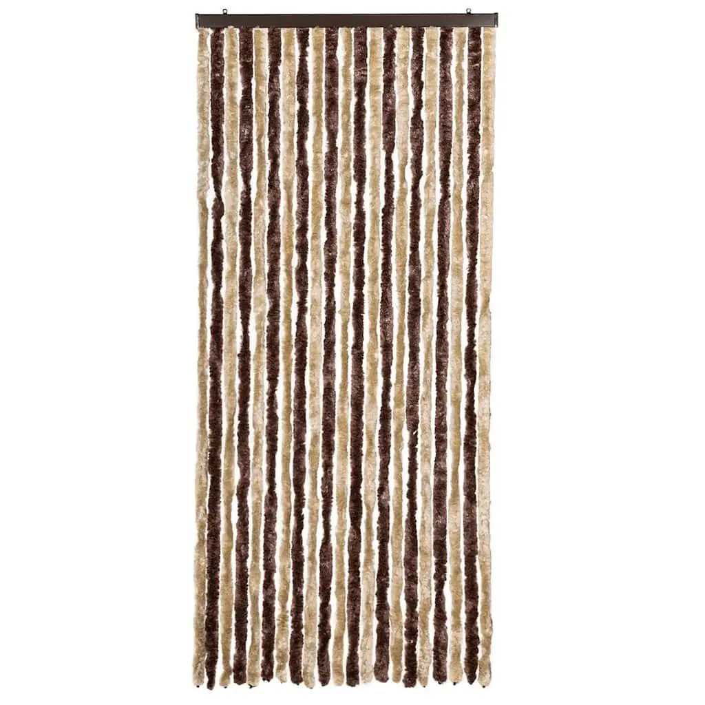 Insect Curtain Beige Light Brown 90x220 cm Flexible Chenille Door Screen
