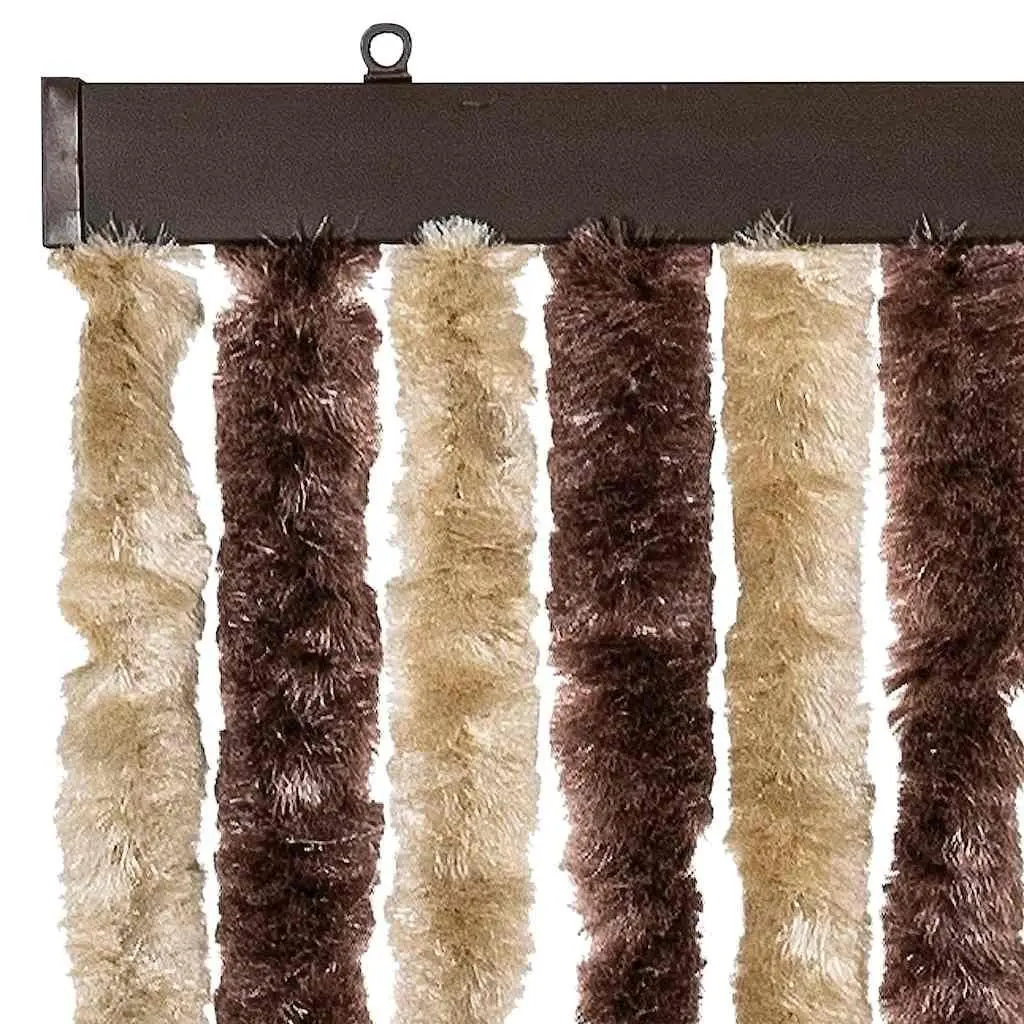 Insect Curtain Beige Light Brown 90x220 cm Flexible Chenille Door Screen