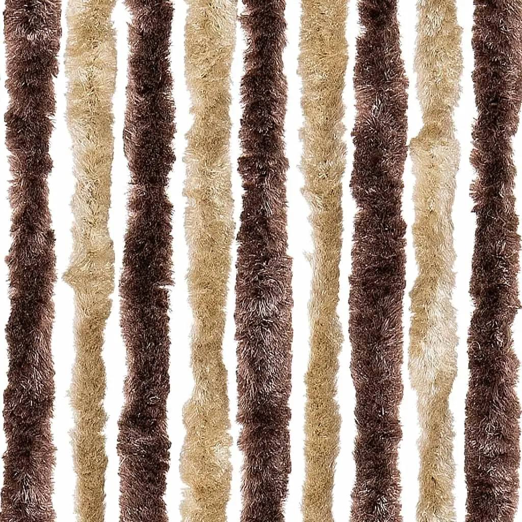 Insect Curtain Beige Light Brown 90x220 cm Flexible Chenille Door Screen