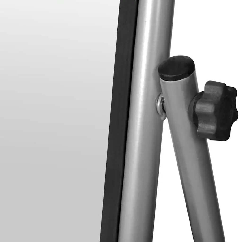 Full Length Grey Rectangular Standing Mirror Freestanding with Tilting Mechanism