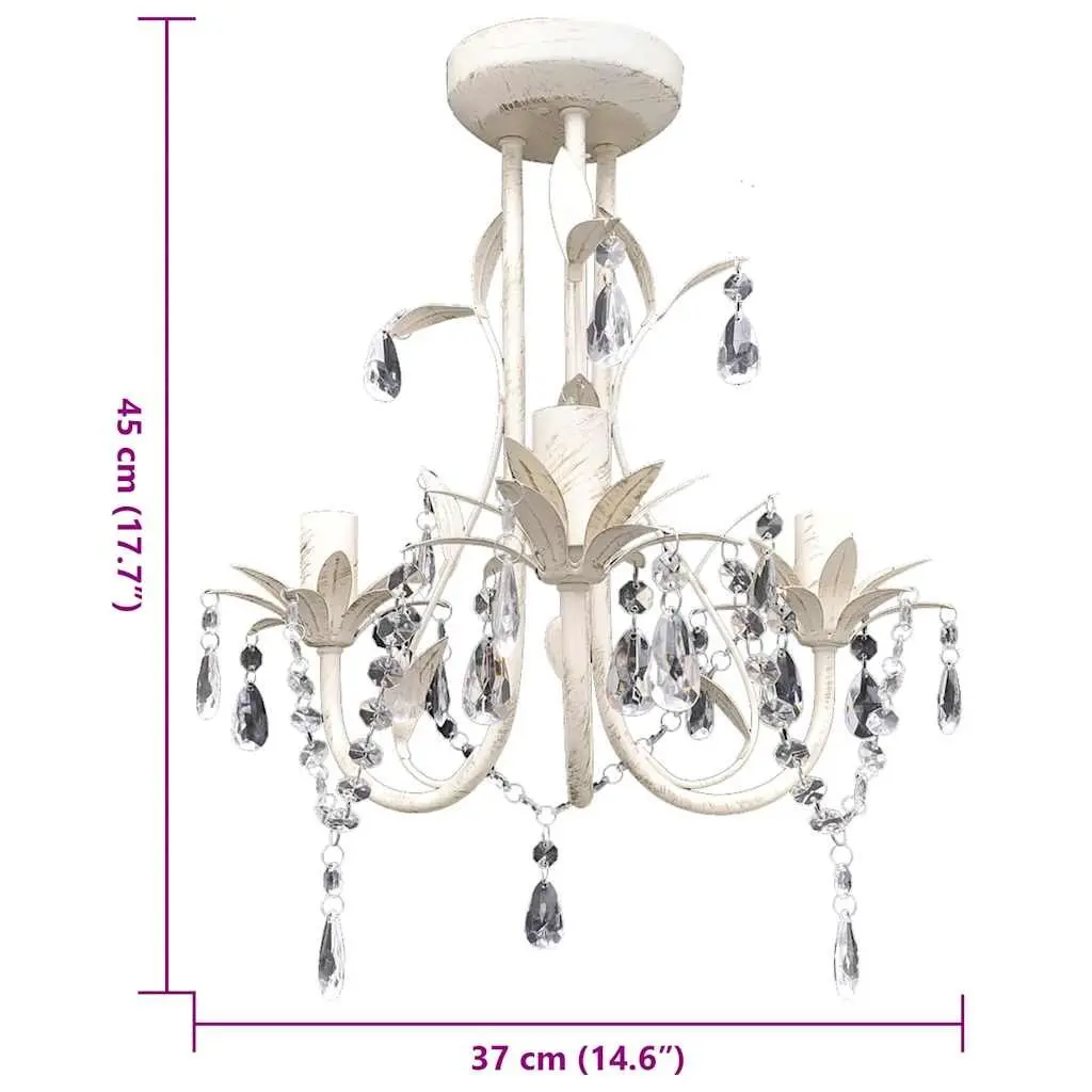 Crystal Pendant Ceiling Lamp Chandelier White Indoor Suitable for Foyers Dining Rooms Living Rooms