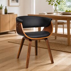 Confidently Built Black Dining Chair for Comfort