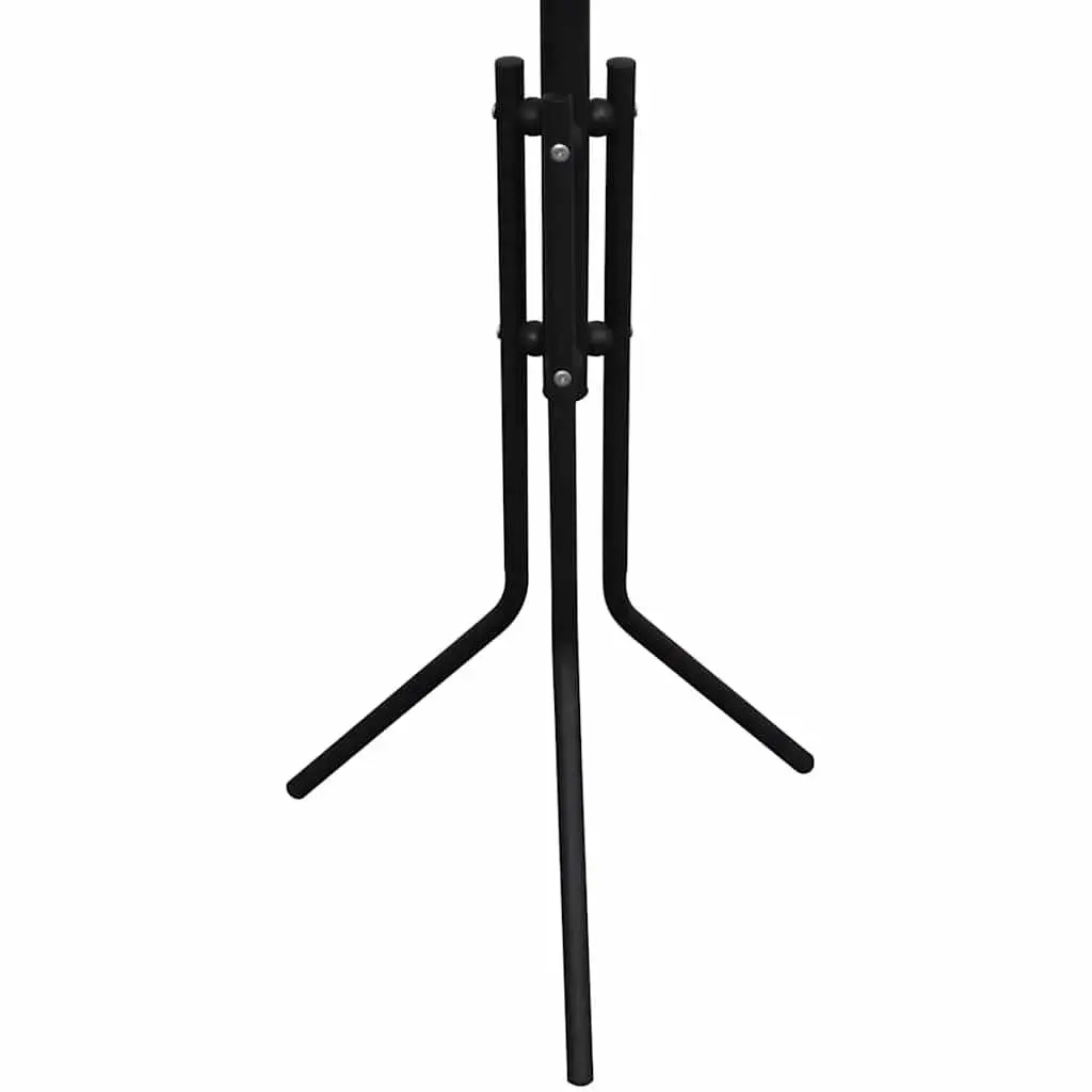Metal Coat Stand Black Triangular Legs Ball Hooks
