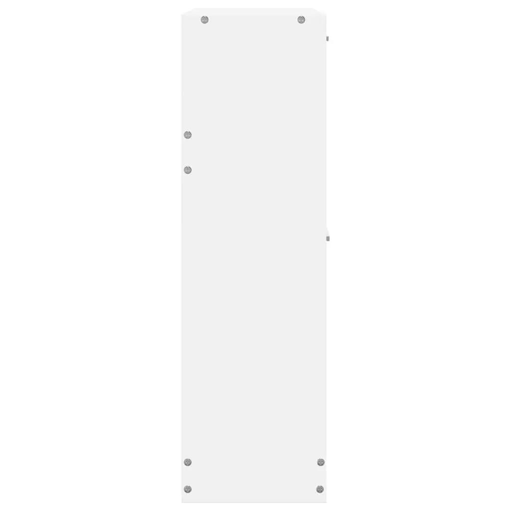 Wooden Shoe Storage Rack White 2 Compartment Organizer Easy Assembly