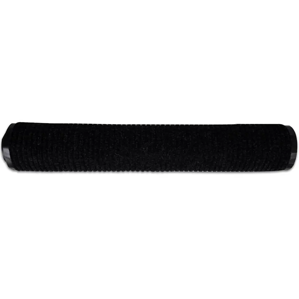 Door Mat Black 90x60cm Easy Clean Non-Slip PVC Backing for Entrance Floor