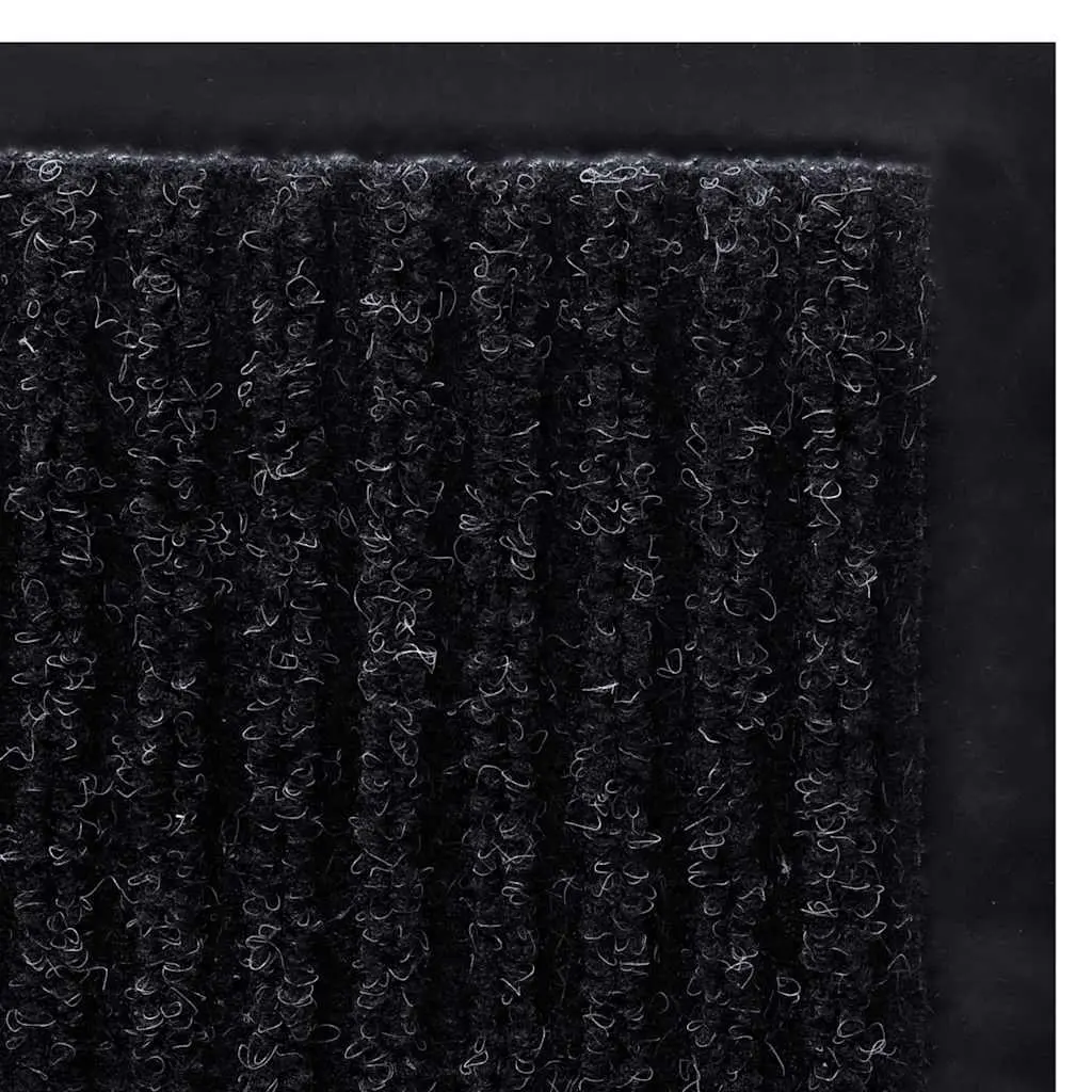 Door Mat Black 90 x 120 cm PVC Non-Slip Backing Home Office Entrance