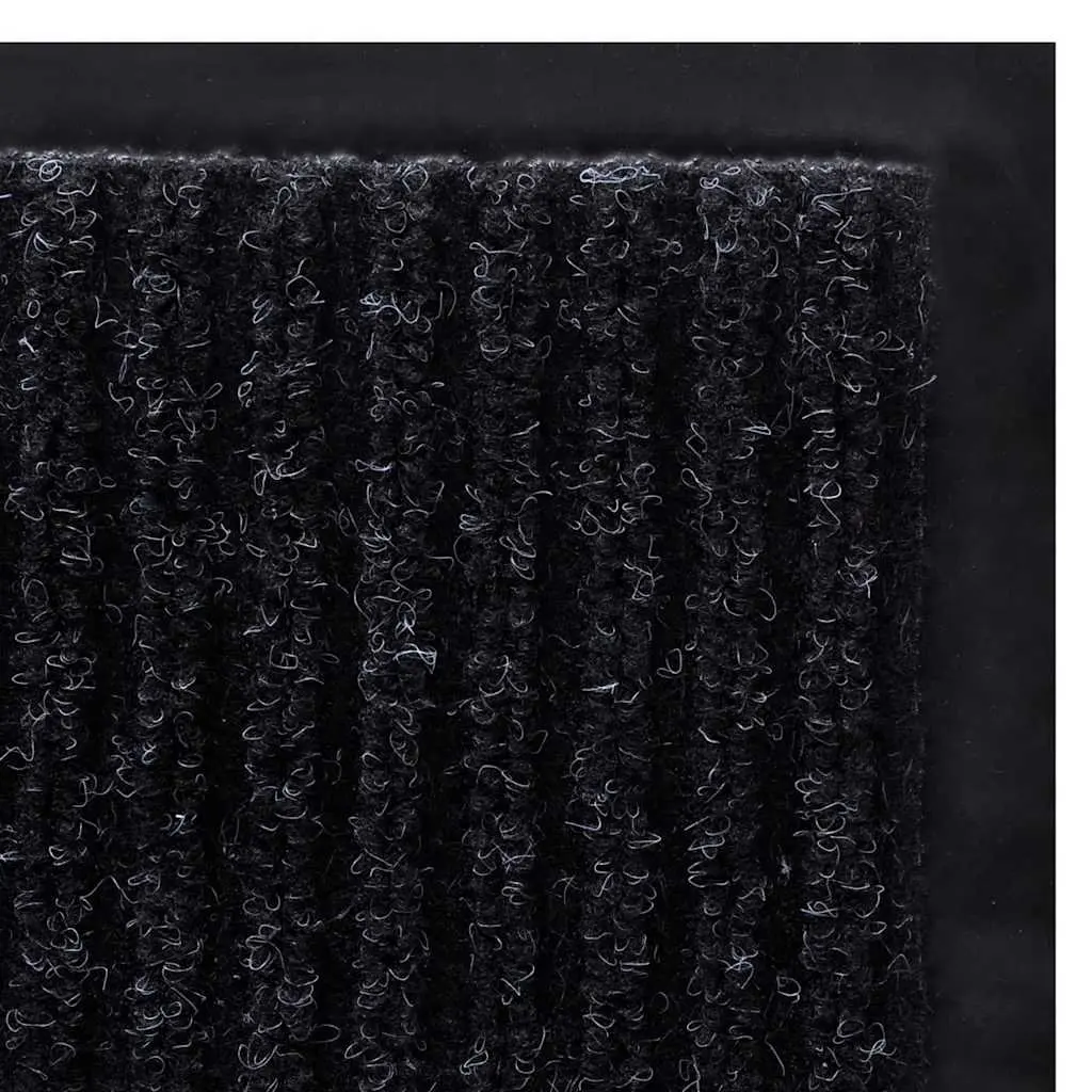 Door Mat Black 120 x 180 cm Non-Slip PVC Backing Indoor Outdoor