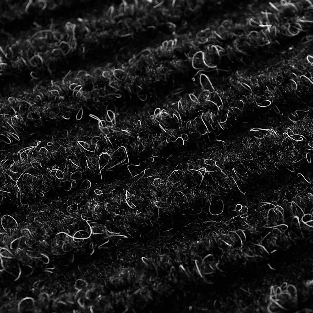 Door Mat Black 120 x 180 cm Non-Slip PVC Backing Indoor Outdoor