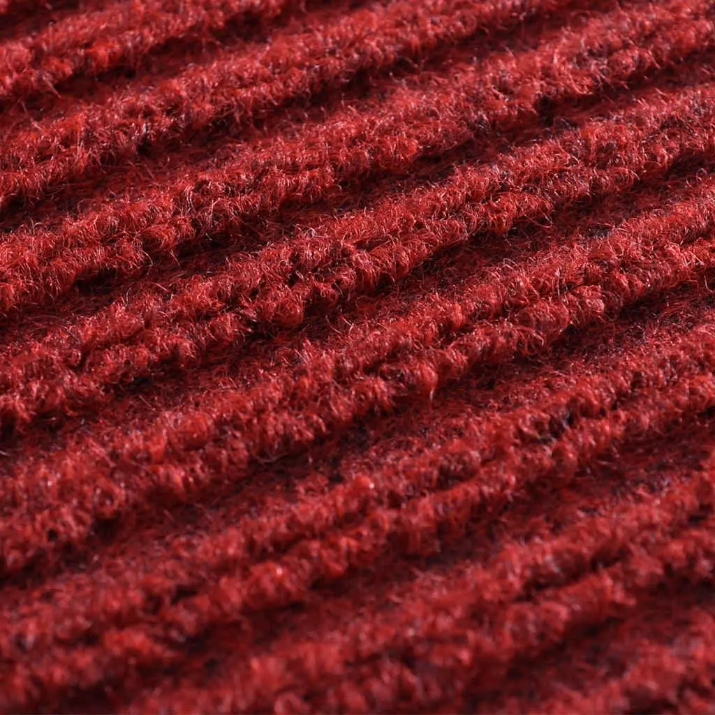 Door Mat Red 90 x 120 cm PVC Non-Slip Backing Home Office Entrance Dirt Mud