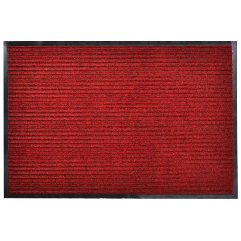 Door Mat Red 90 x 150 cm PVC Non-Slip Backing Indoor Outdoor Rug
