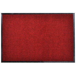Compact Red Door Mat, 90 x 150 cm, Non-Slip PVC