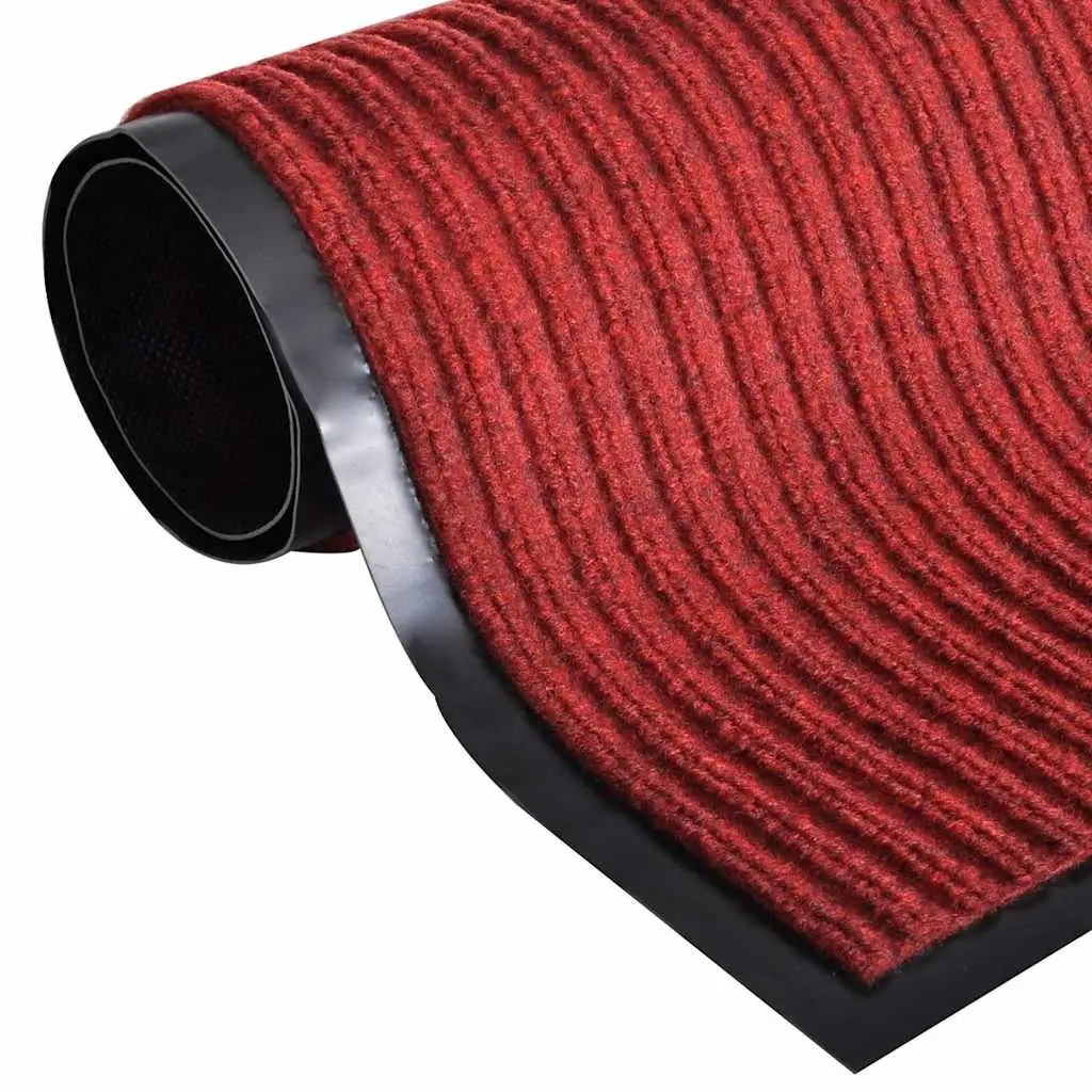 Door Mat Red 90 x 150 cm PVC Non-Slip Backing Indoor Outdoor Rug