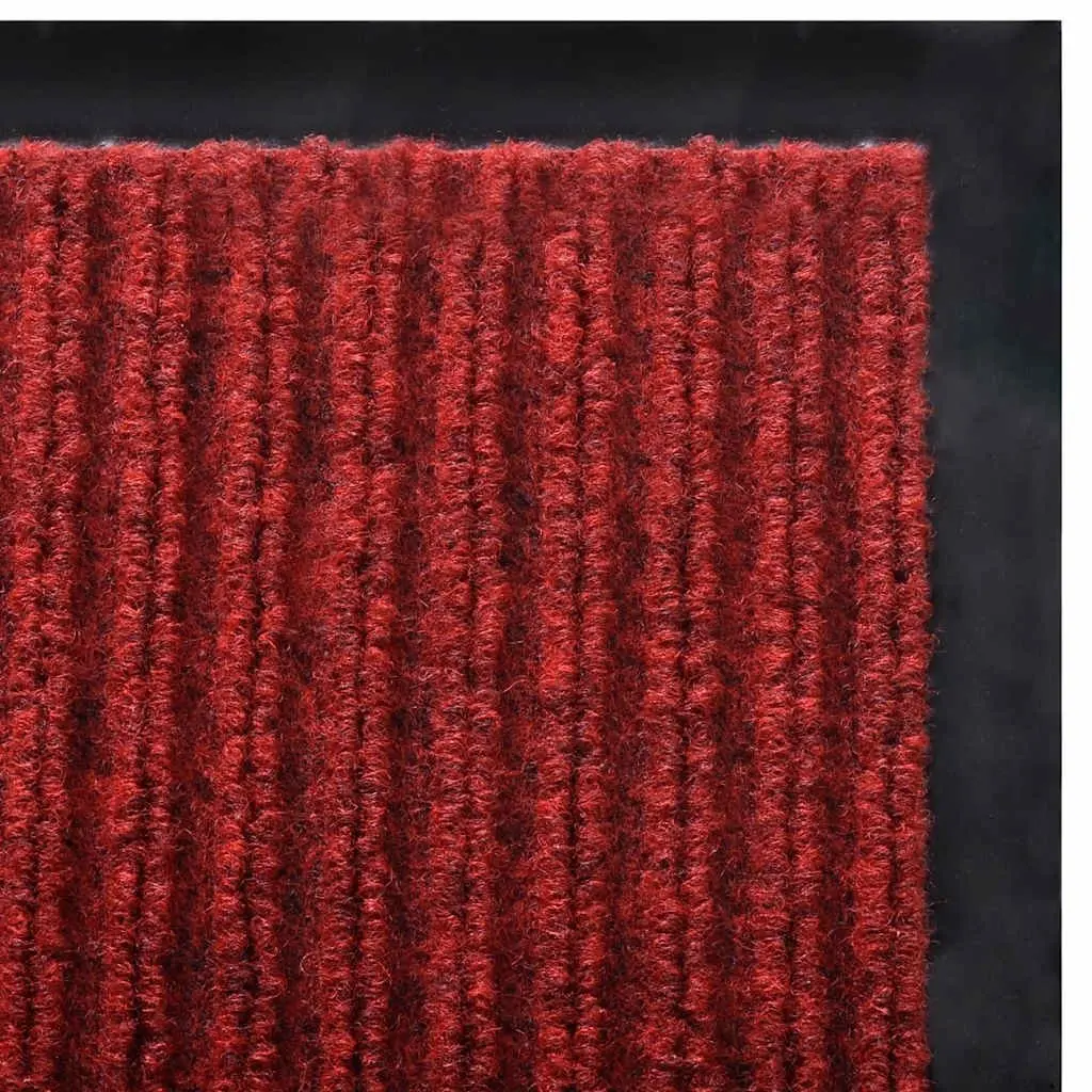 Door Mat Red 90 x 150 cm PVC Non-Slip Backing Indoor Outdoor Rug