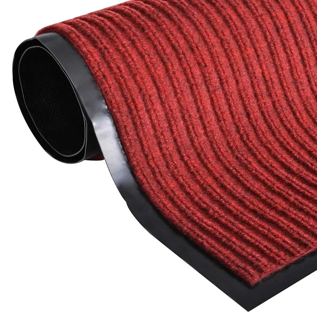 Door Mat Red 120 x 180 cm Non-slip PVC Backing Indoor Outdoor