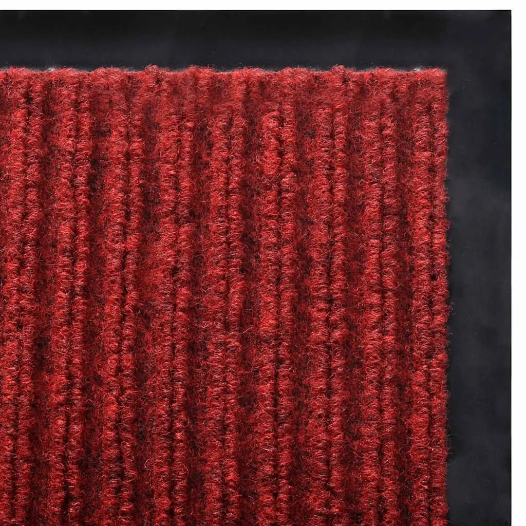 Door Mat Red 120 x 180 cm Non-slip PVC Backing Indoor Outdoor