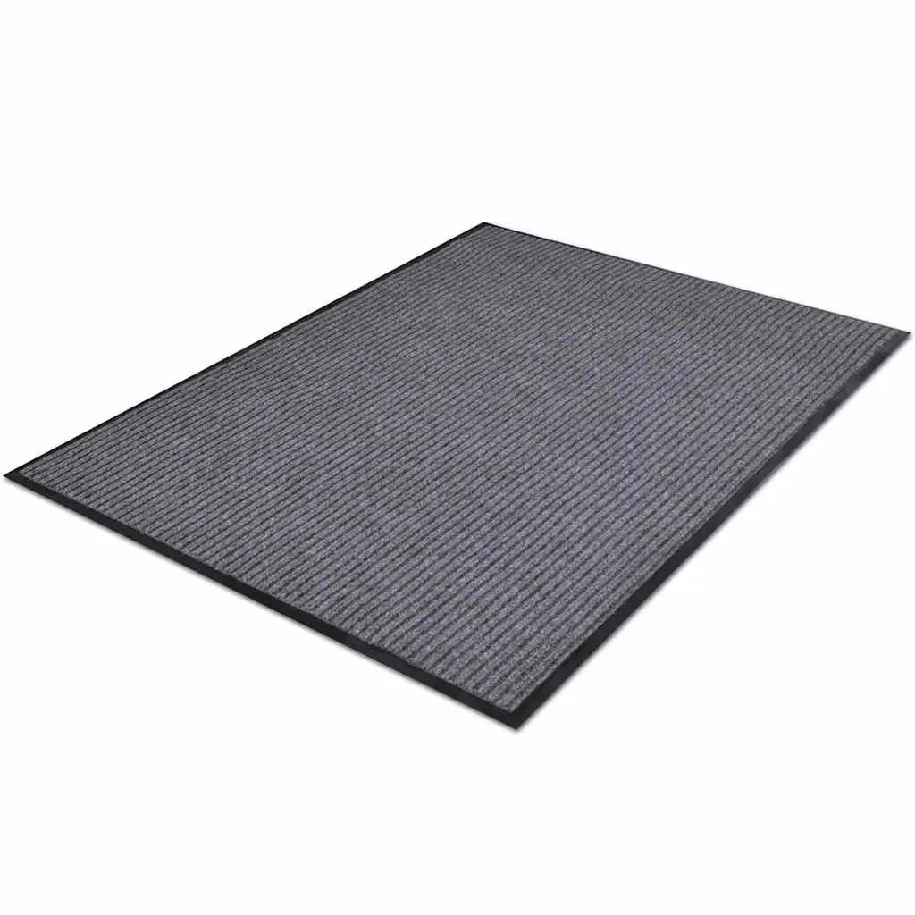 Grey Door Mat 90x120cm Indoor Outdoor Non-Slip Backing Easy Clean