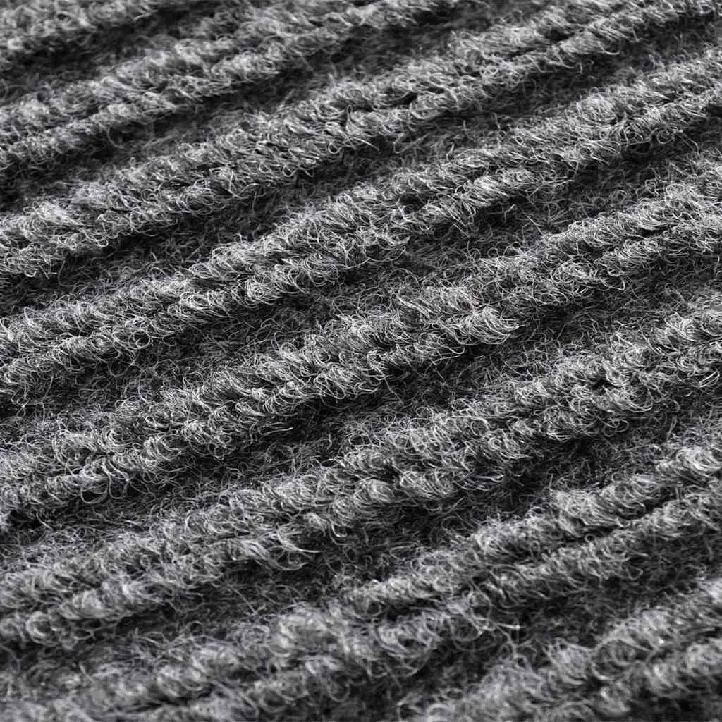 Door Mat Grey 120 x 180 cm Non-Slip PVC Backing Indoor Outdoor