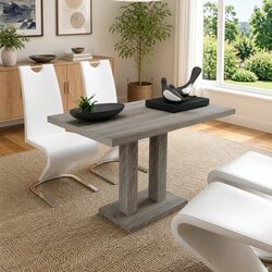 Dining Table Kitchen MDF Brown Furniture Elegant Design Easy Clean Assembly
