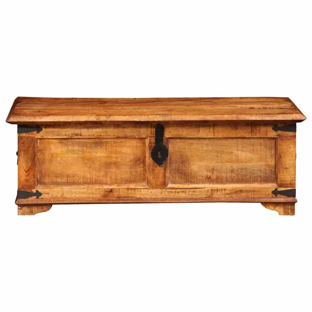 Storage Chest Solid Wood Handmade Rough Mango Brown Cabinet Box Bedroom Living