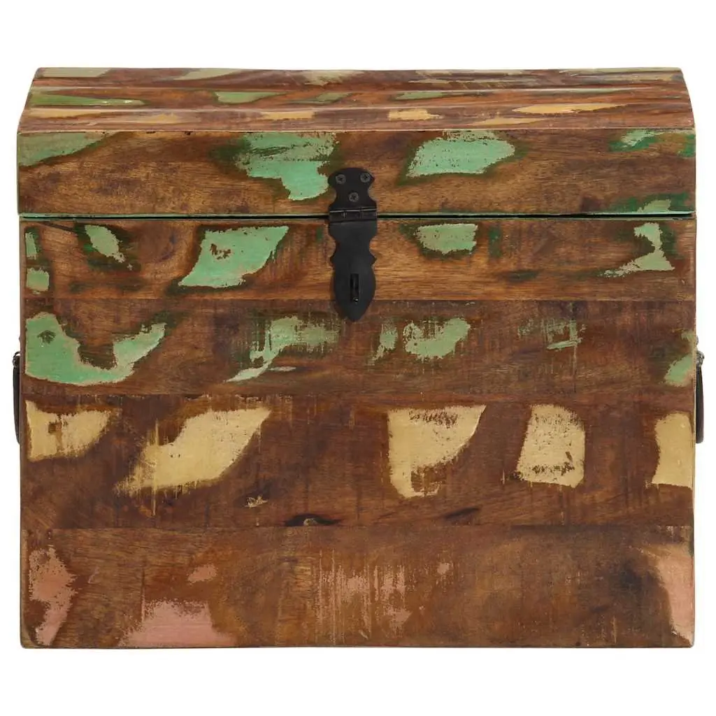 Reclaimed Wood Storage Box Brown Antique Style Large Storage Chest