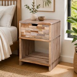 Brown Wooden Nightstand: Durable and Functional Design