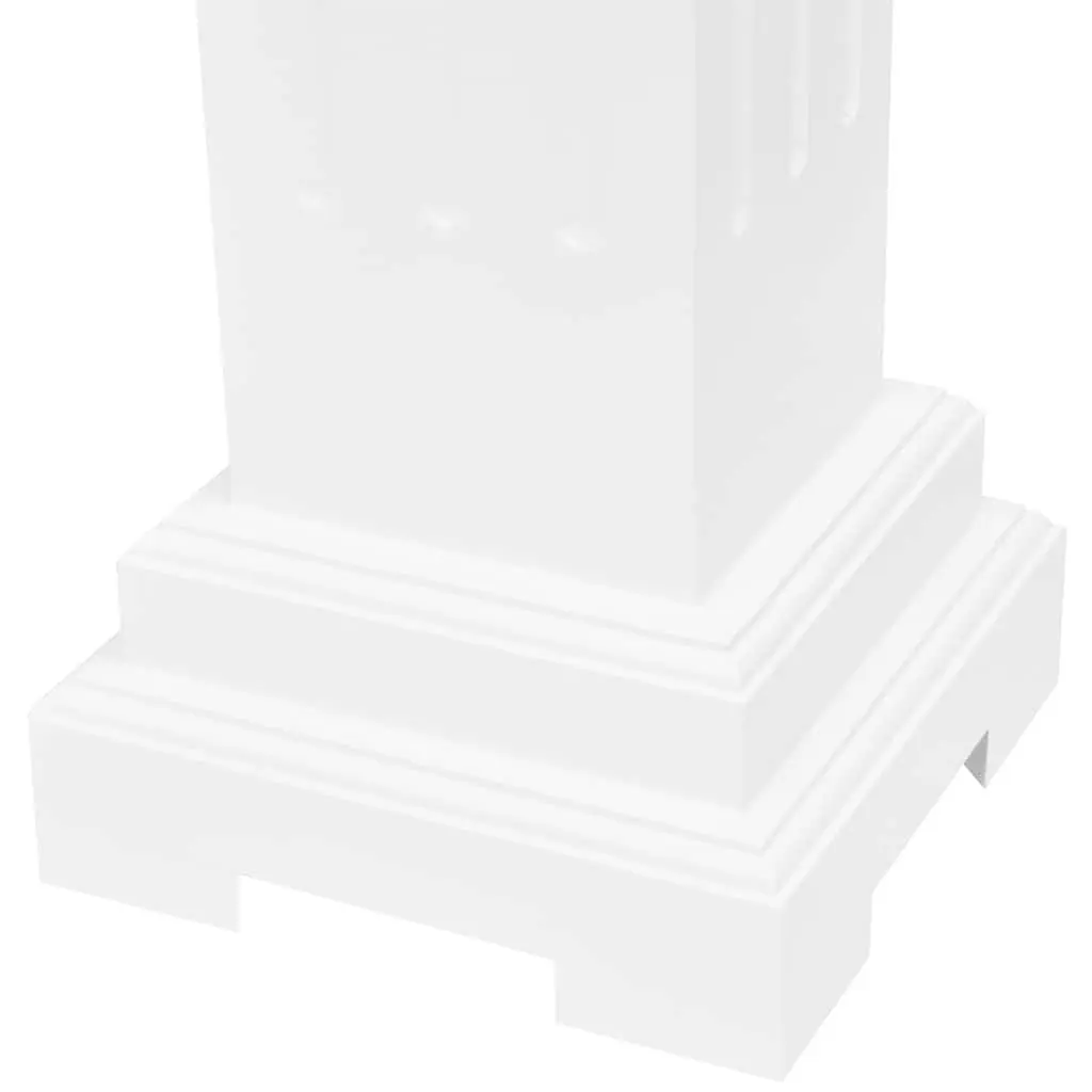 Square Pillar Plant Stand White Indoor Outdoor Display Pedestal