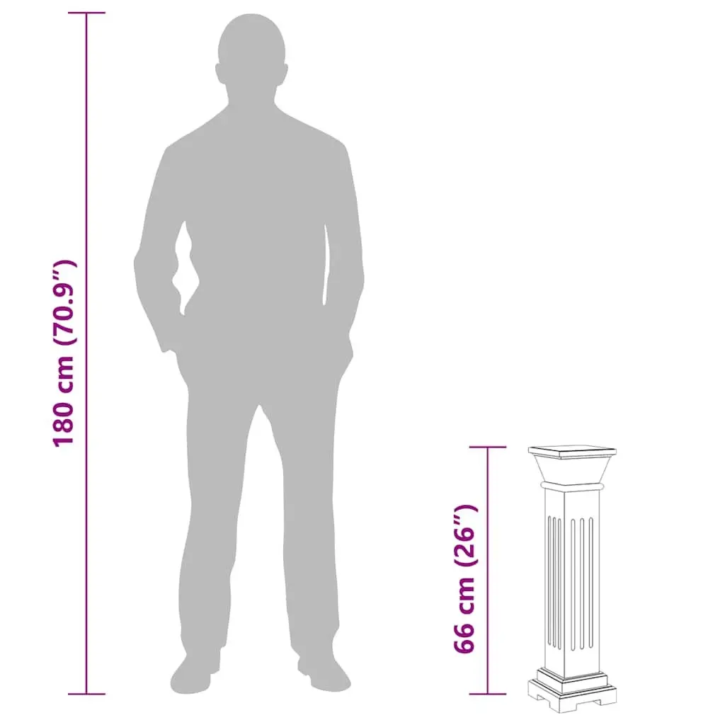 Square Pillar Plant Stand White Indoor Outdoor Display Pedestal