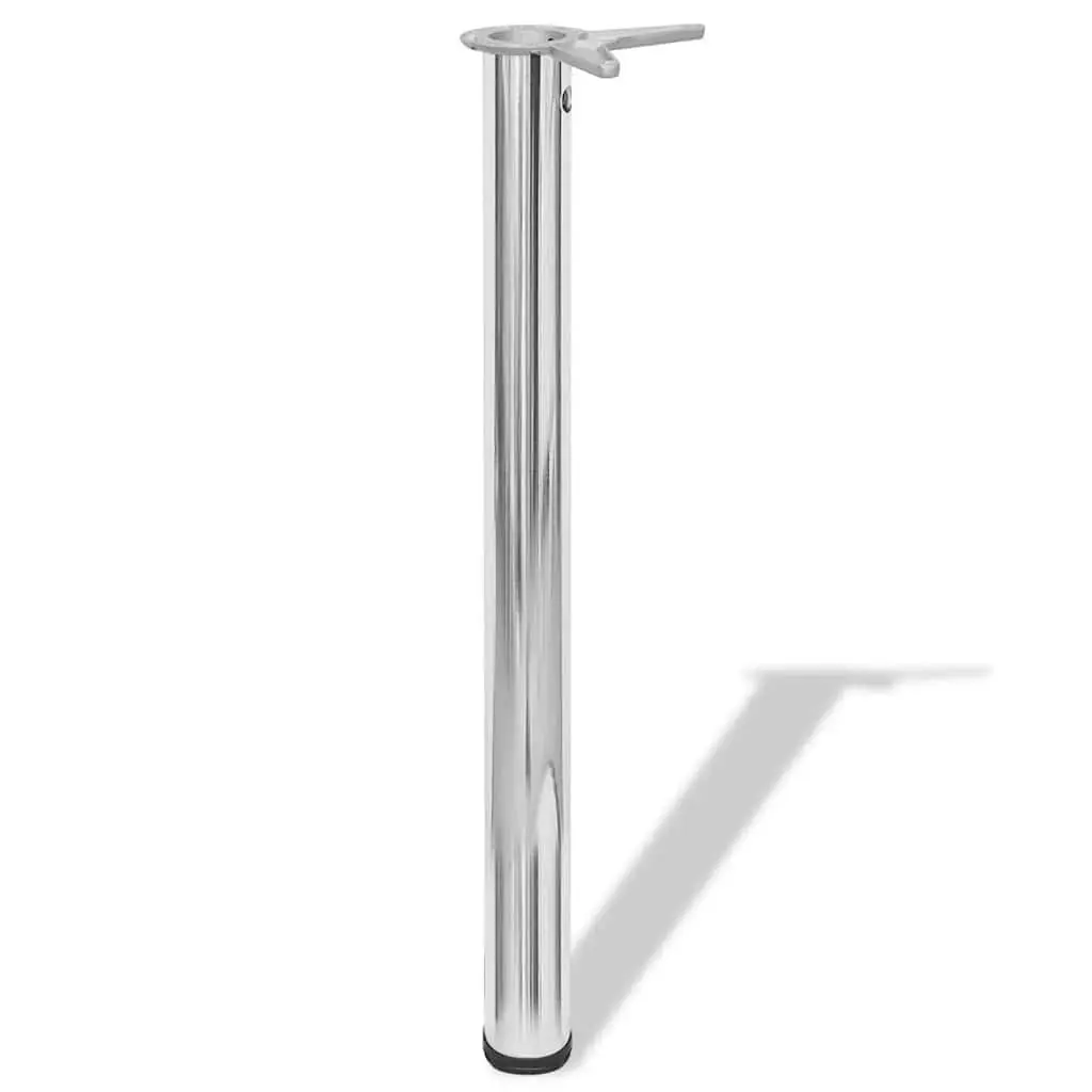 Adjustable Table Legs Silver 710mm Set 4 Pieces Screw Feet for Uneven Floors