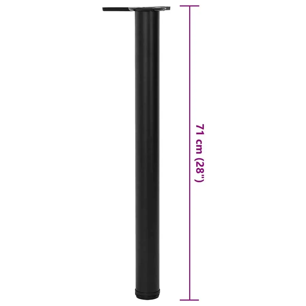 Table Legs Black 710mm Height Adjustable Set of 4 Replacement Furniture Support