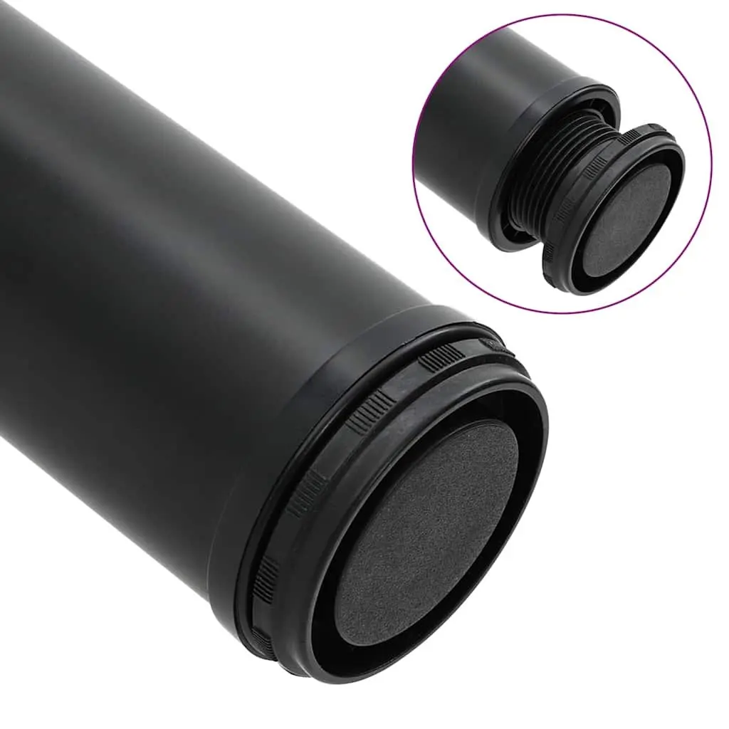 Table Legs Black 870mm Height Adjustable Screw Feet Set of 4