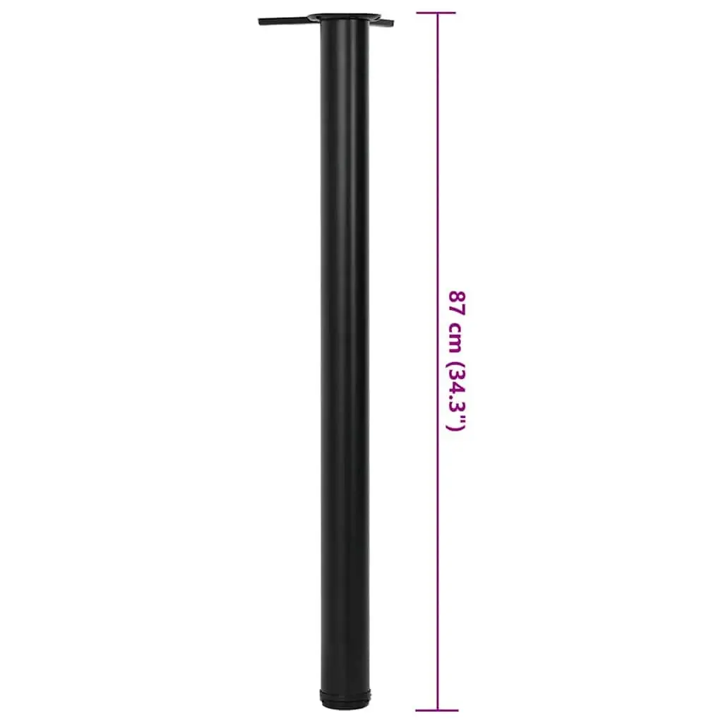 Table Legs Black 870mm Height Adjustable Screw Feet Set of 4