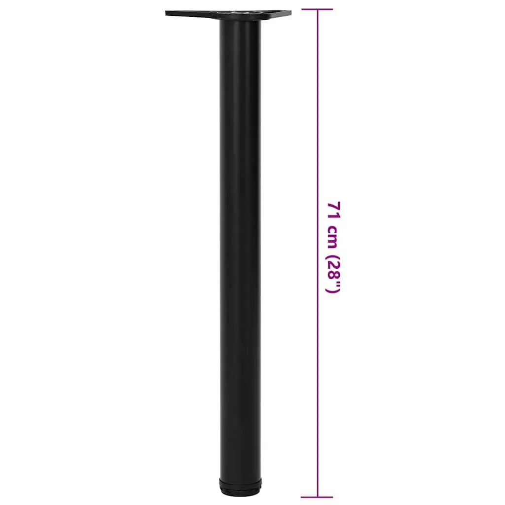 Table Legs Black 710 mm Adjustable Set 4 pcs Replacement Furniture Support