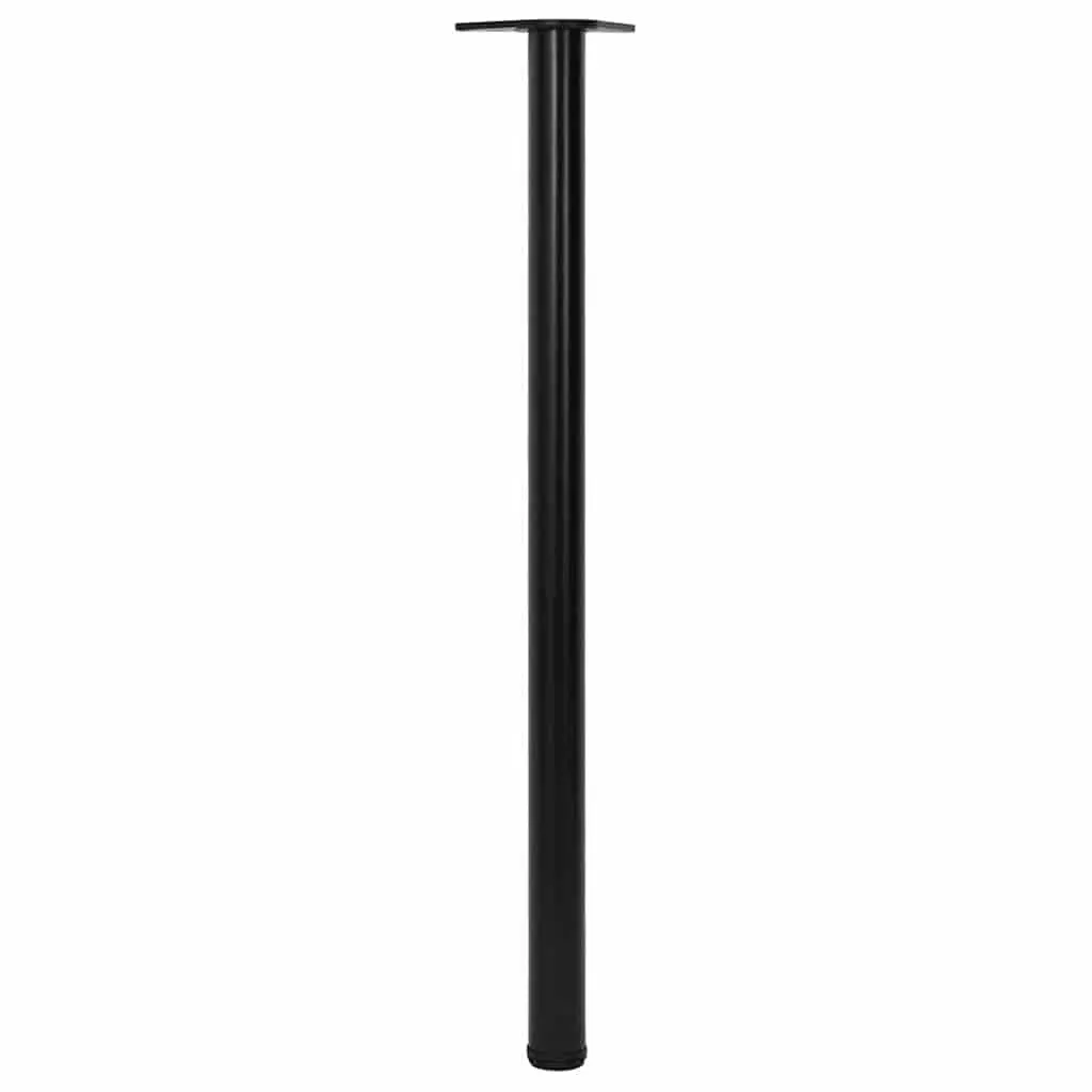 Table Legs Black Adjustable Height Compensation Screw Feet 4 Pieces