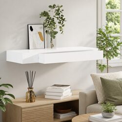 White Wall Shelf with Drawer