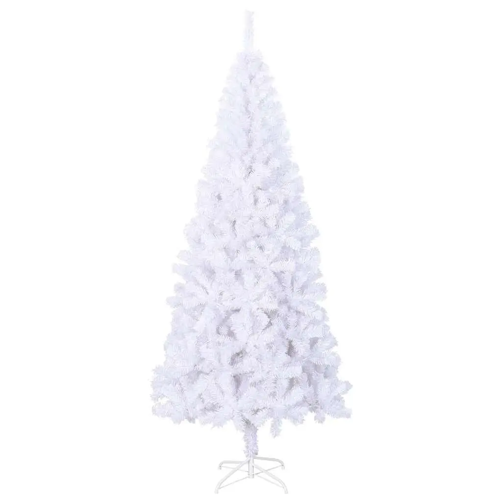 Artificial Christmas Tree White 210cm 910 Branches Indoor Seasonal Decoration